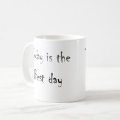 Tekst Dit is de zwart-witkleur op de beste dag Koffiemok (Voorkant links)