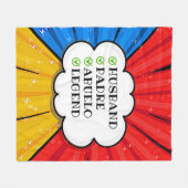 TEKST Eisband Padre Abuelo Legend Comic wijzigen Fleece Deken (Voorkant (Horizontaal))