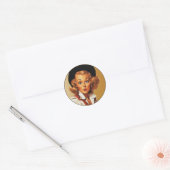 Tekst: Elektrisch rond Texas Eclectic Logo Ronde Sticker (Envelop)