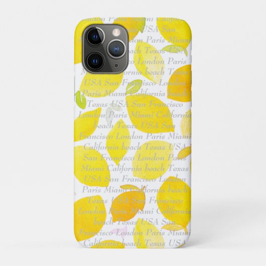  tekst en afbeelding modern citrusgeel Case-Mate iPhone case (Achterkant)