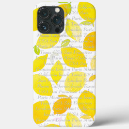  tekst en afbeelding modern citruspatroon Case-Mate iPhone case