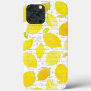 tekst en afbeelding modern citruspatroon Case-Mate iPhone case
