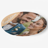 Tekst en foto Aangepaste Gepersonaliseerde Feestfo Papieren Bordje (Gekanteld)