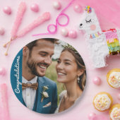 Tekst en foto aangepaste gepersonaliseerde partij papieren bordje (Feest)
