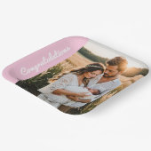 Tekst en foto Aangepaste gepersonaliseerde partij  Papieren Bordje (Gebogen)