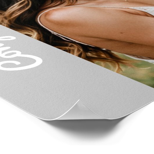 tekst en foto op maat gemaakte persoonlijke verlov poster (Hoek)