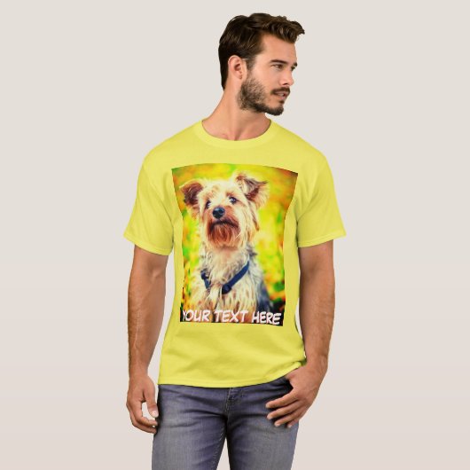 Tekst en foto op maat t-shirt (Voorkant volledig)