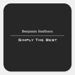  tekst en kleuren - Basis zwart-wit Vierkante Sticker