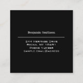 tekst en kleuren - Basis zwart-wit Vierkante Visitekaartje (Achterkant)