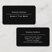  tekst en kleuren - Basis zwart-wit Visitekaartje (Voorkant / Achterkant)