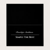 tekst en kleuren - Basis zwart-wit Visitekaartje (Buitenkant ongevouwen)