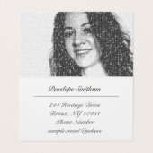 tekst en kleuren - Basis zwart-wit Visitekaartje (Binnenkant ongevouwen)