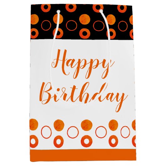 Tekst en kleuren personaliseren medium cadeauzakje (Voorkant)