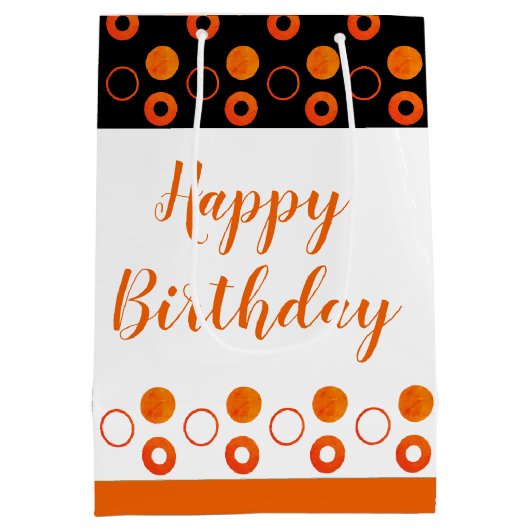 Tekst en kleuren personaliseren medium cadeauzakje (Achterkant)