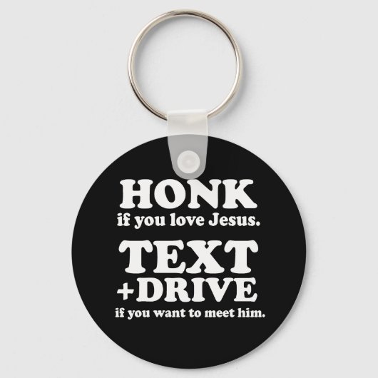 Tekst en station als je Jezus wilt ontmoeten (wit) Sleutelhanger (Voorkant)