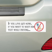 Tekst en station niet! bumpersticker (Op auto)