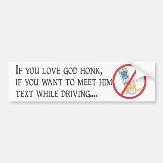 Tekst en station niet! bumpersticker (Voorkant)