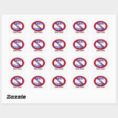 Tekst en station niet vierkante sticker (Vel)