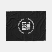 tekst en uw geüploade Logo of Afbeelding Fleece Deken (Voorkant (Horizontaal))