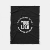 tekst en uw geüploade Logo of Afbeelding Fleece Deken (Voorkant)