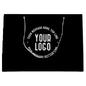  tekst en uw geüploade Logo of Afbeelding Groot Cadeauzakje (Voorkant)