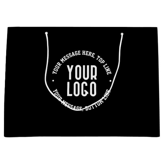 tekst en uw geüploade Logo of Afbeelding Groot Cadeauzakje (Voorkant)