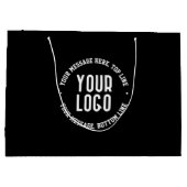 tekst en uw geüploade Logo of Afbeelding Groot Cadeauzakje (Achterkant)