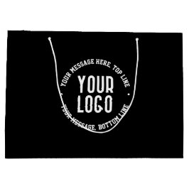  tekst en uw geüploade Logo of Afbeelding Groot Cadeauzakje