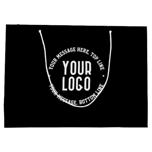  tekst en uw geüploade Logo of Afbeelding Groot Cadeauzakje (Achterkant)