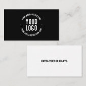  tekst en uw geüploade Logo of Afbeelding Informatiekaartje (Voorkant / Achterkant)