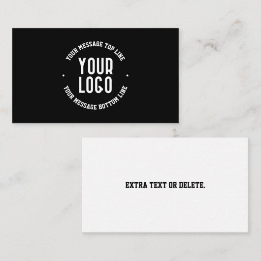  tekst en uw geüploade Logo of Afbeelding Informatiekaartje (Voorkant / Achterkant)