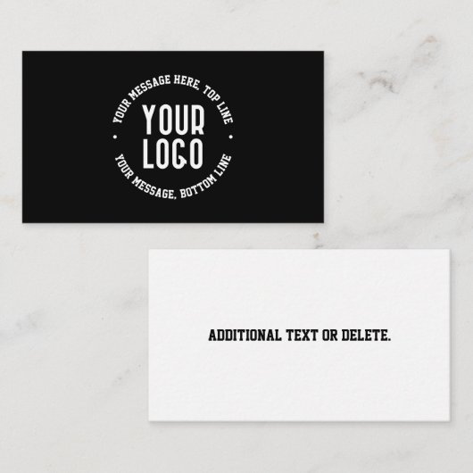  tekst en uw geüploade Logo of Afbeelding Notitiekaartje (Voorkant / Achterkant)