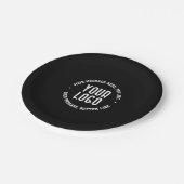  tekst en uw geüploade Logo of Afbeelding Papieren Bordje (Gekanteld)