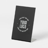 tekst en uw geüploade Logo of Afbeelding Reclamebord Met Voetstuk (Voorkant)