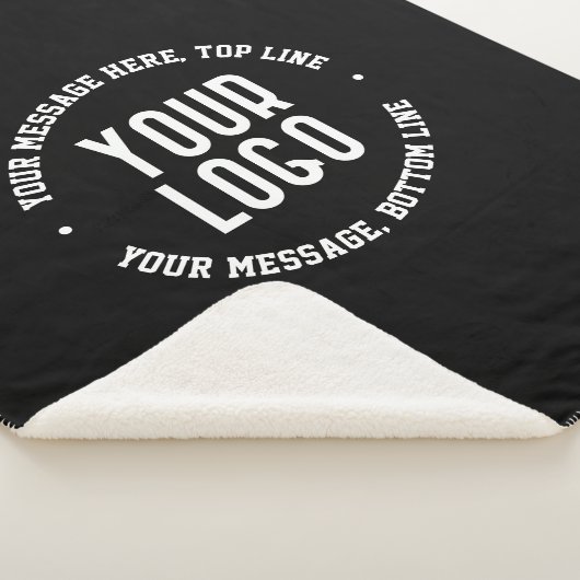 tekst en uw geüploade Logo of Afbeelding Sherpa Deken (3/4)