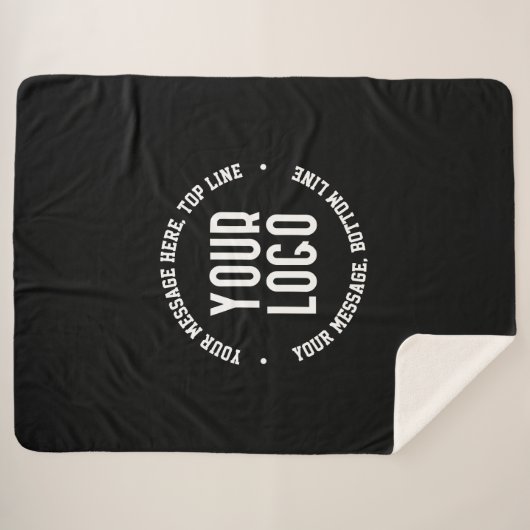  tekst en uw geüploade Logo of Afbeelding Sherpa Deken (Voorkant (horizontaal))