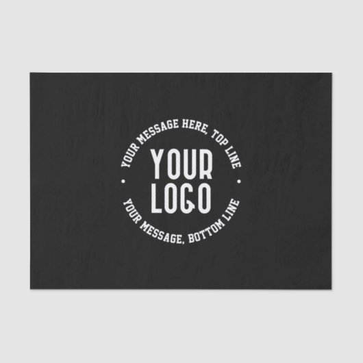 tekst en uw geüploade Logo of Afbeelding Tissuepapier (Voorkant)