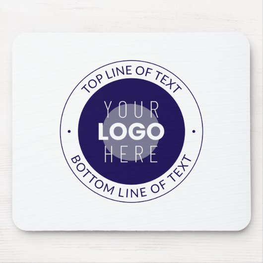tekst en uw Logo | Donkerblauw Paarse Muismat (Voorkant)