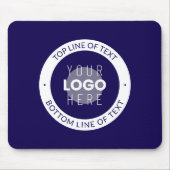  tekst en uw Logo | Donkerblauw Paarse Muismat (Voorkant)