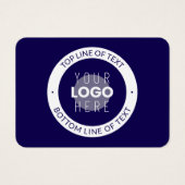  tekst en uw Logo | Donkerblauw Paarse Visitekaartje (Voorkant)