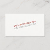 Tekst Flip / Rood (Dynamisch) Visitekaartje (Achterkant)