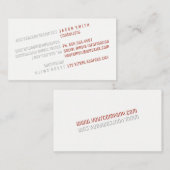 Tekst Flip / Rood (Dynamisch) Visitekaartje (Voorkant / Achterkant)