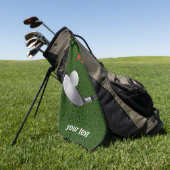 TEKST FORE MET Ball, Golf Head en Grass Golfhanddoek (Groen)