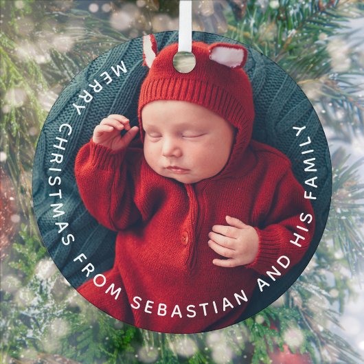 tekst & foto Elegant Merry Kerstmis Metalen Ornament