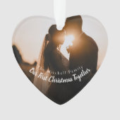 Tekst Foto Onze eerste Kerstmis als Gehuwd Ornament (voorkant)