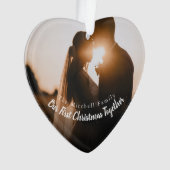 Tekst Foto Onze eerste Kerstmis als Gehuwd Ornament (voorkant)