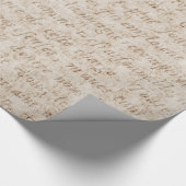  tekst Franse achtergrondnota Sjabloon Cadeaupapier (Hoek)