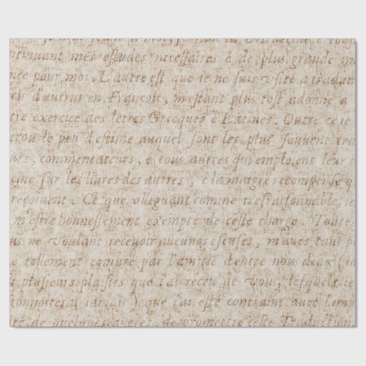 tekst Franse achtergrondnota Sjabloon Cadeaupapier (Vlak)