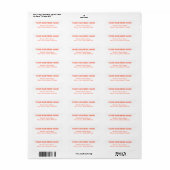 Tekst Gebaseerd op Orange Business Retouradreslabe Etiket (Full Sheet)