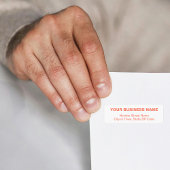 Tekst Gebaseerd op Orange Business Retouradreslabe Etiket